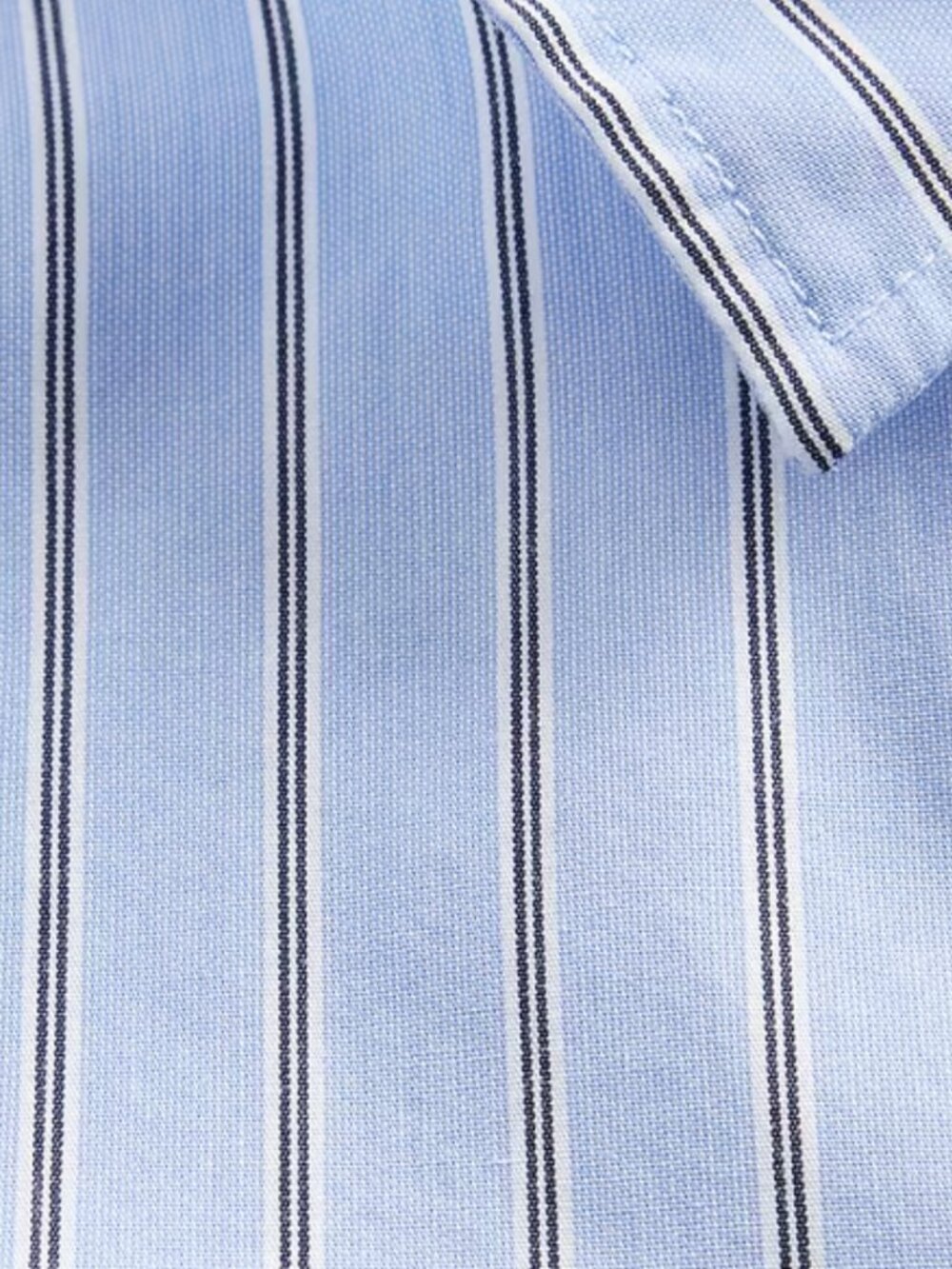 NEW with tags Gap Women's Cotton Fitted Crop Blue Shirt Black White Stripe M - Picture 9 of 9